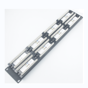RockRack 19 Inch 2U Patch Panel RJ45 Cat6 48 Ports Network Patch Panel ...